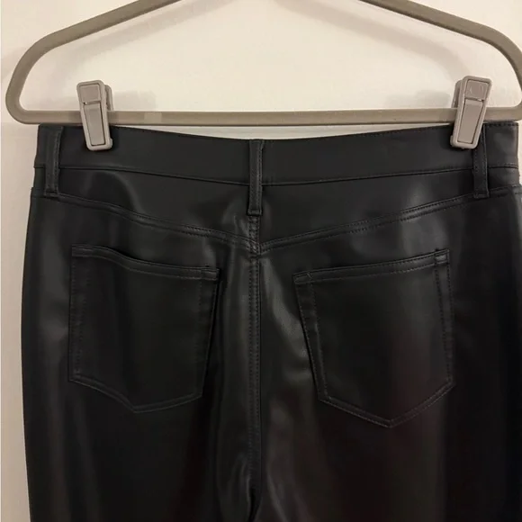 LOFT women’s black leather-like pants - Picture 4 of 5